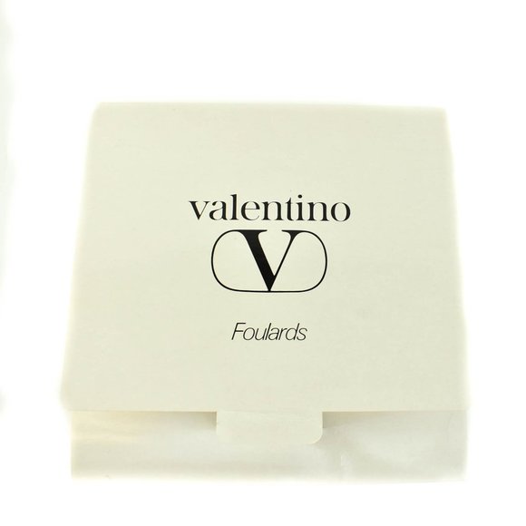 VALENTINO Multicolor Cherries & Logo Silk Scarf mo - Picture 8 of 9